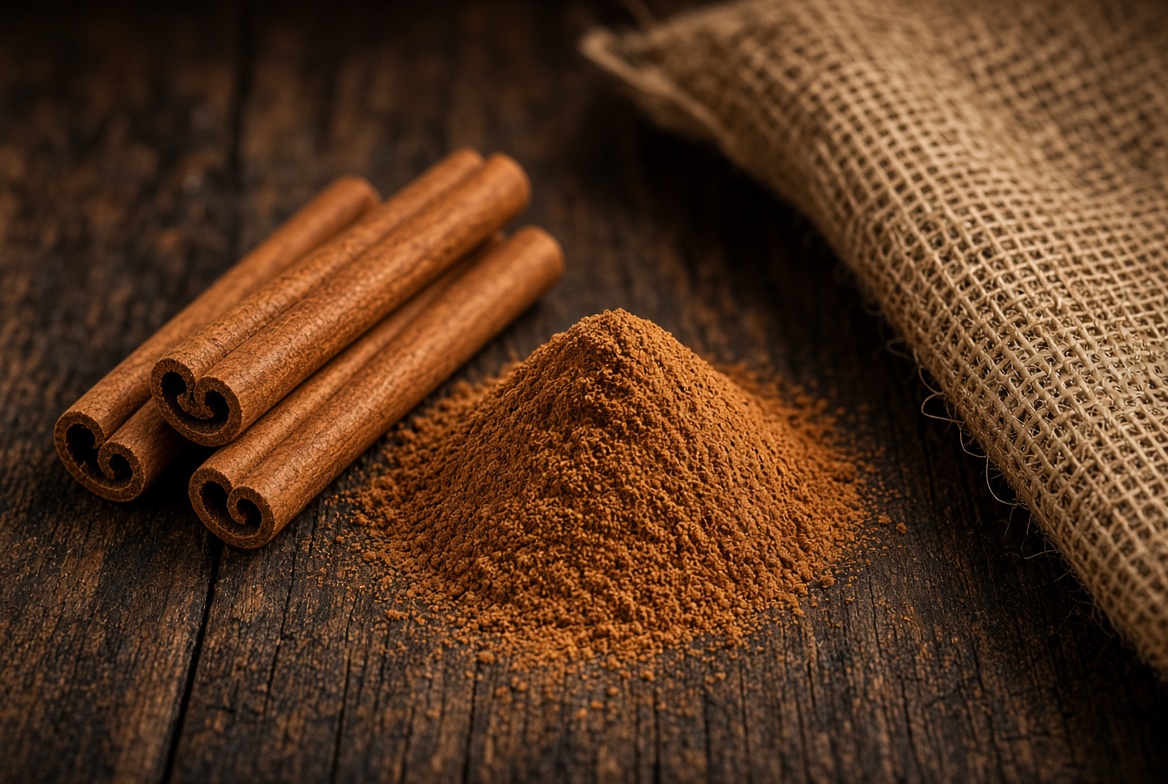 Cinnamon sticks and ground cinnamon